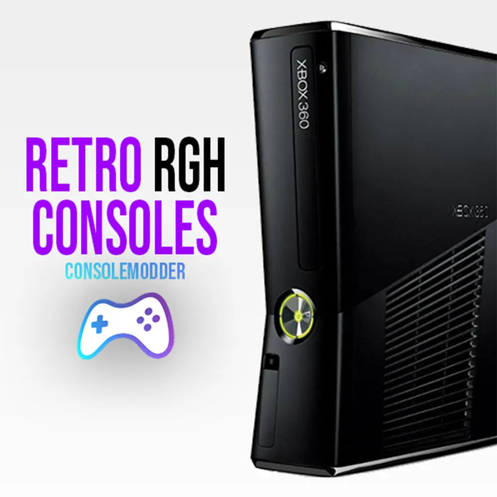 Customise Your RGH Xbox 360 Matte Slim Retro Gaming Console ConsoleModder
